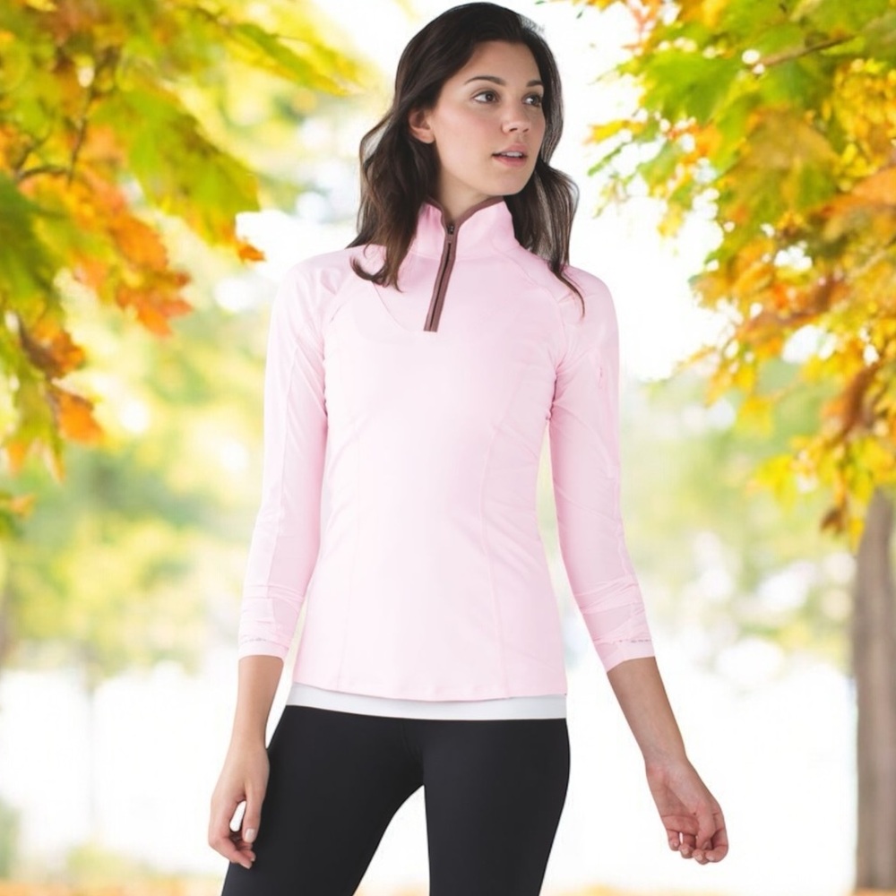 Lululemon Trail Bound 1/2 Zip in Strawberry Milkshake Sz 6 - Picture 1 of 15